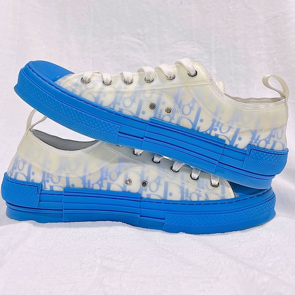 Men’s Dior B23 Low Top Blue Trainer Sneakers - Picture 5 of 11